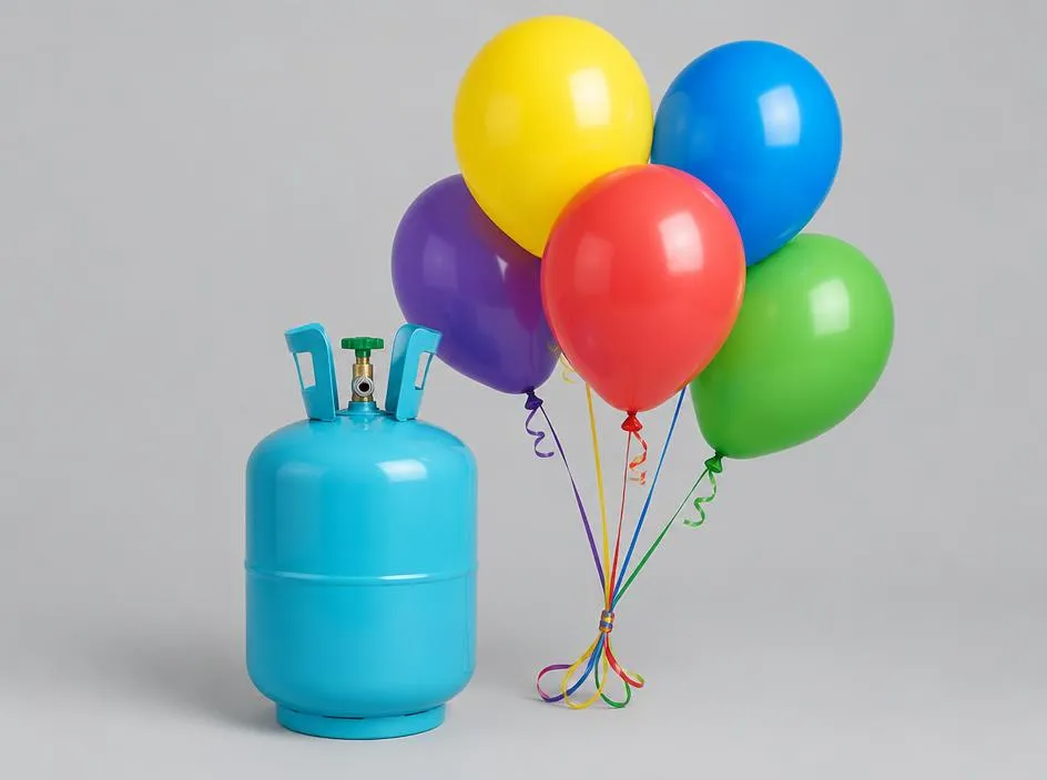 Heliumflasche für Ballons bei Zeppelin-Mottopartys