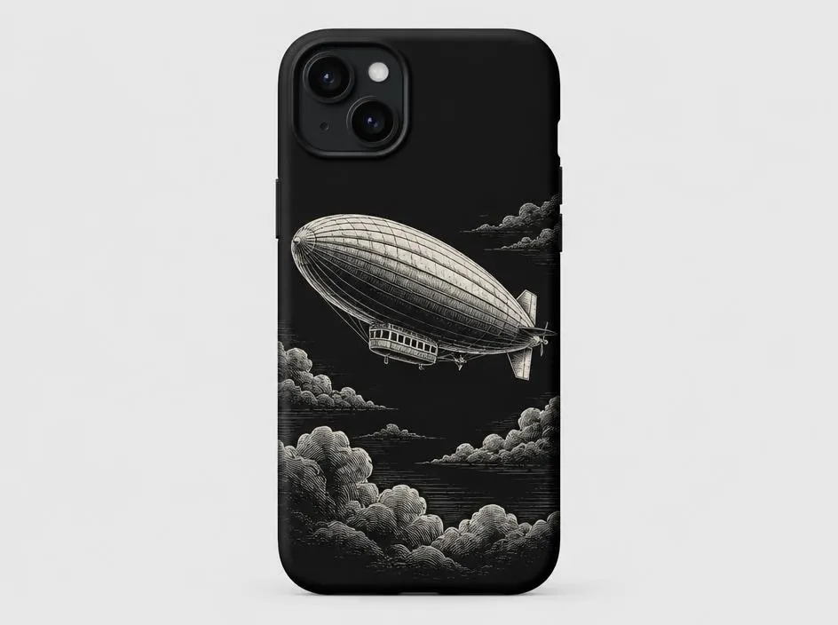 Funda per a iPhone 17 amb zepelí clàssic d’estil retro