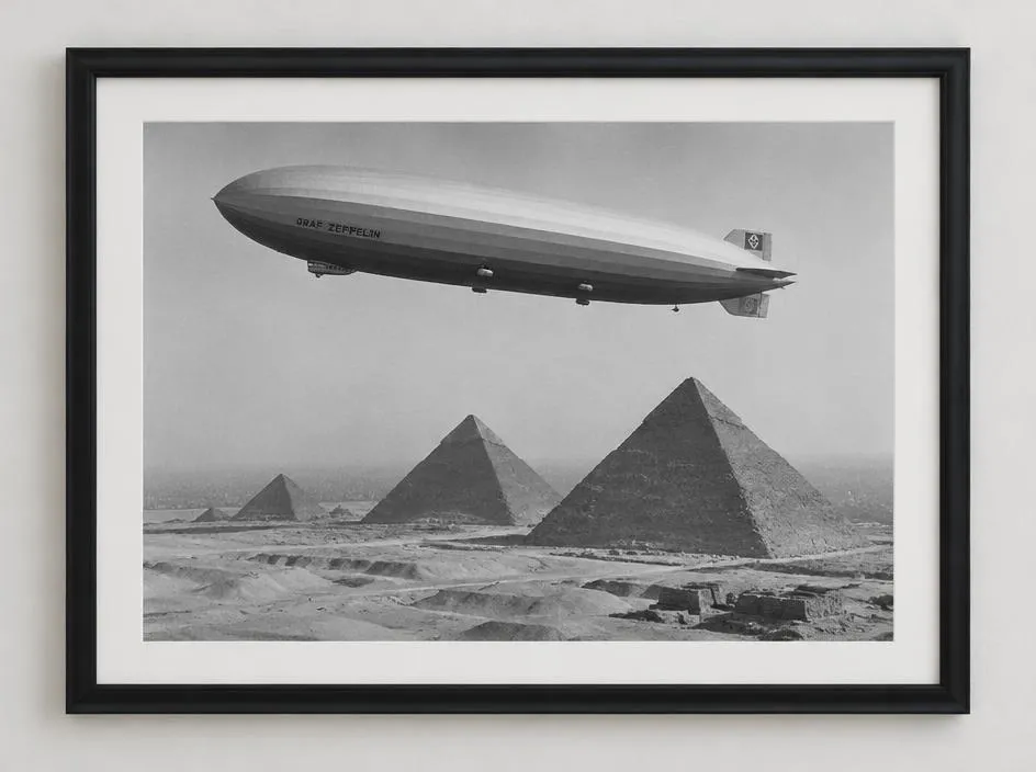 Làmina del dirigible Graf Zeppelin a Lakehurst, 1928
